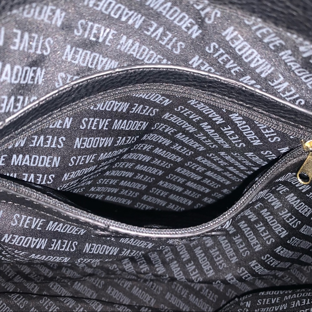 Steve Madden black faux croc tote shoulder bag - Picture 10 of 15